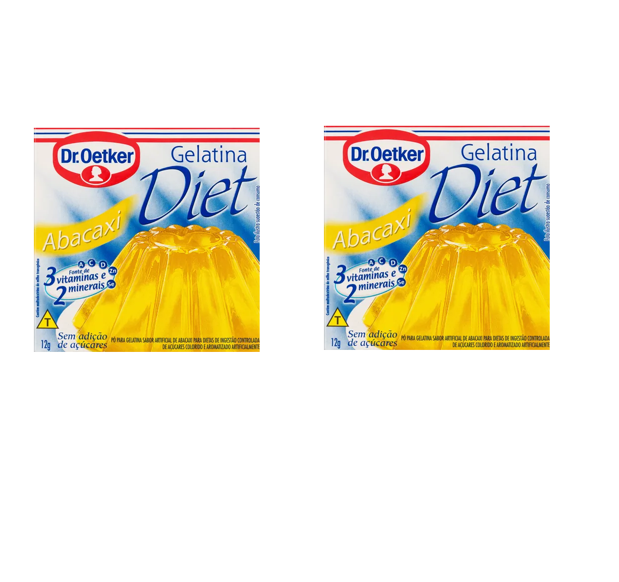 Dr. Oetker Gelatina Diet: Abacaxi (2x12g)